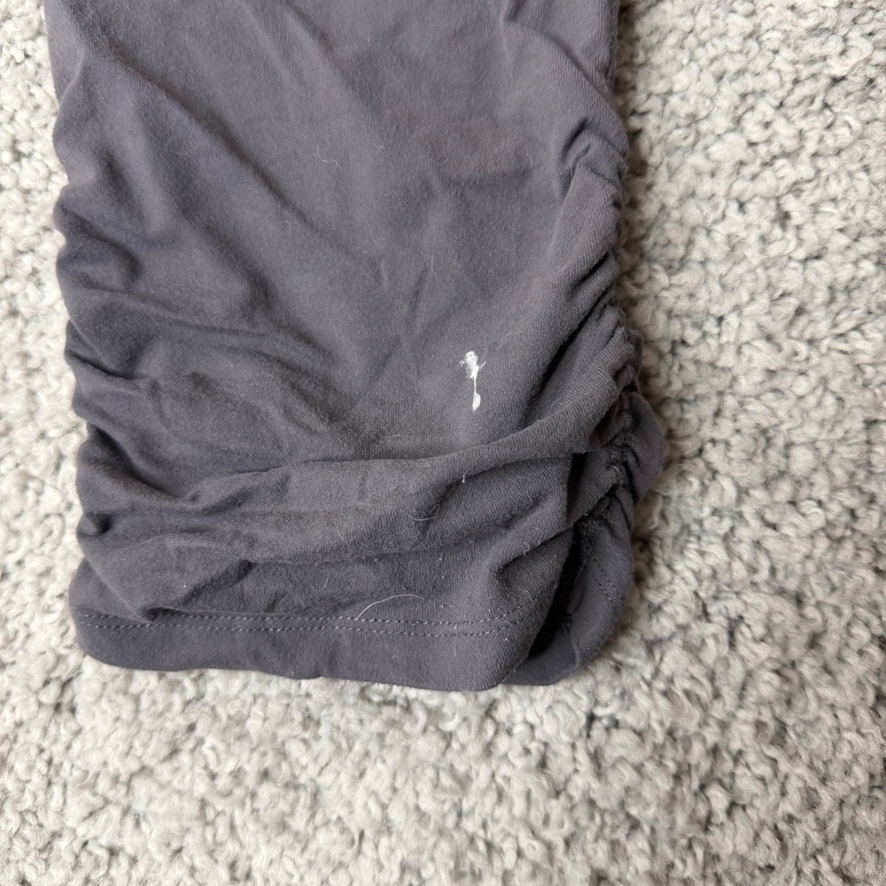 Beyond Yoga Life Time Fitness Gray Ruched Cropped Leggings Women Large SM14AW - Picture 6 of 6